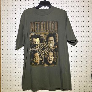 Tultex Men's Green and Khaki T-shirt
